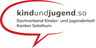 In einer Sprechblase befindet sich der Schriftzug kindundjugend.so