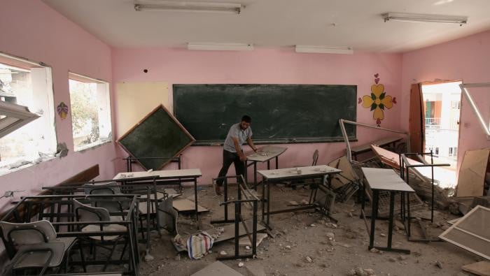 Destroyed Classroom