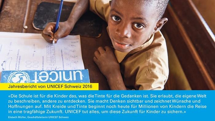 Annual report UNICEF Switzerland 2017