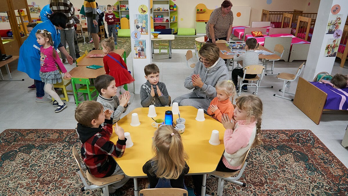 Schutzraum Kindergarten Ukraine