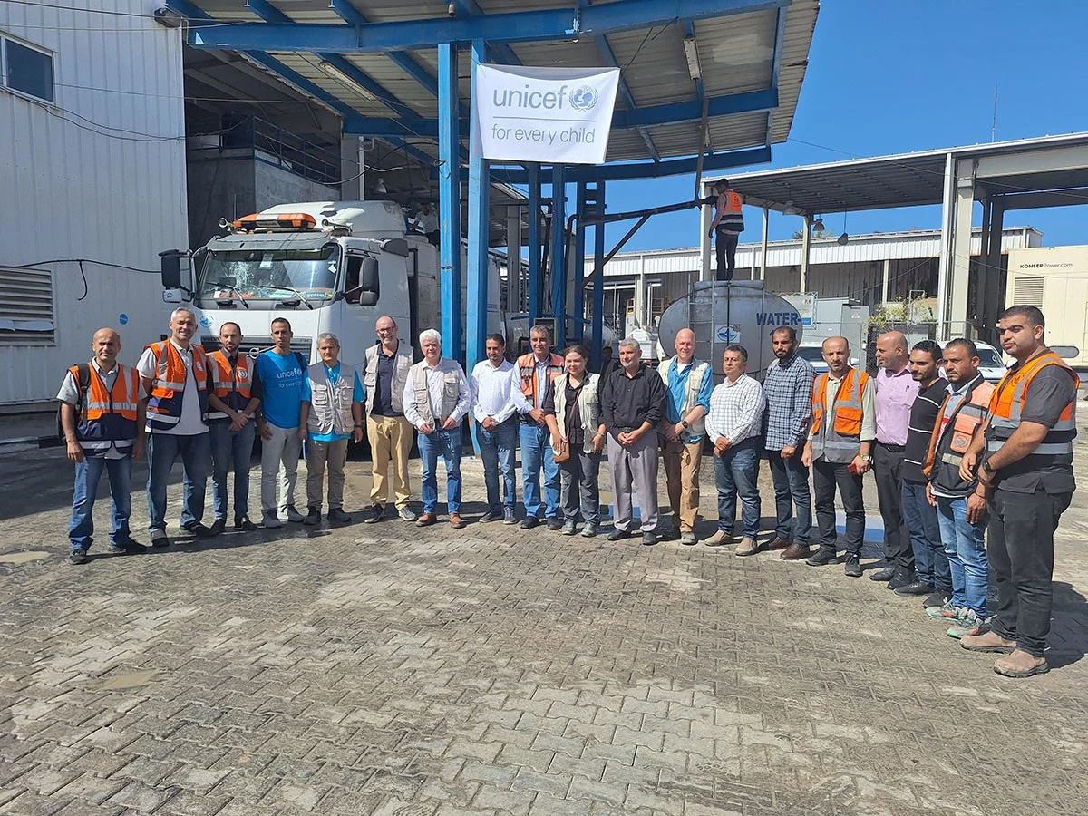 UNICEF mit Partnerorganisation in Gaza