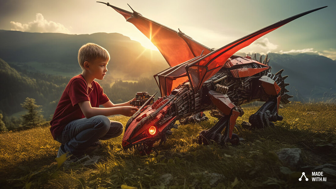 Kinder haben Roboter in Form von Dinosauriern gebaut und verbinden so Bildung mit ihren Träumen.