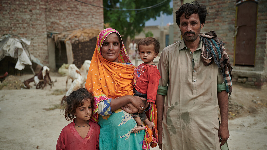 Famiglia in Pakistan.