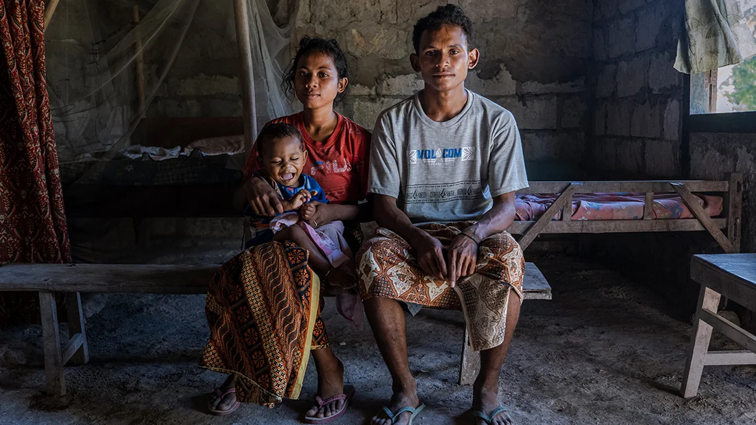 Famille en Indonésie.