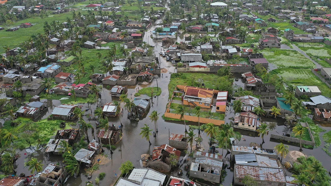 Drone images show the enormous damage Cyclone Freddy caused.