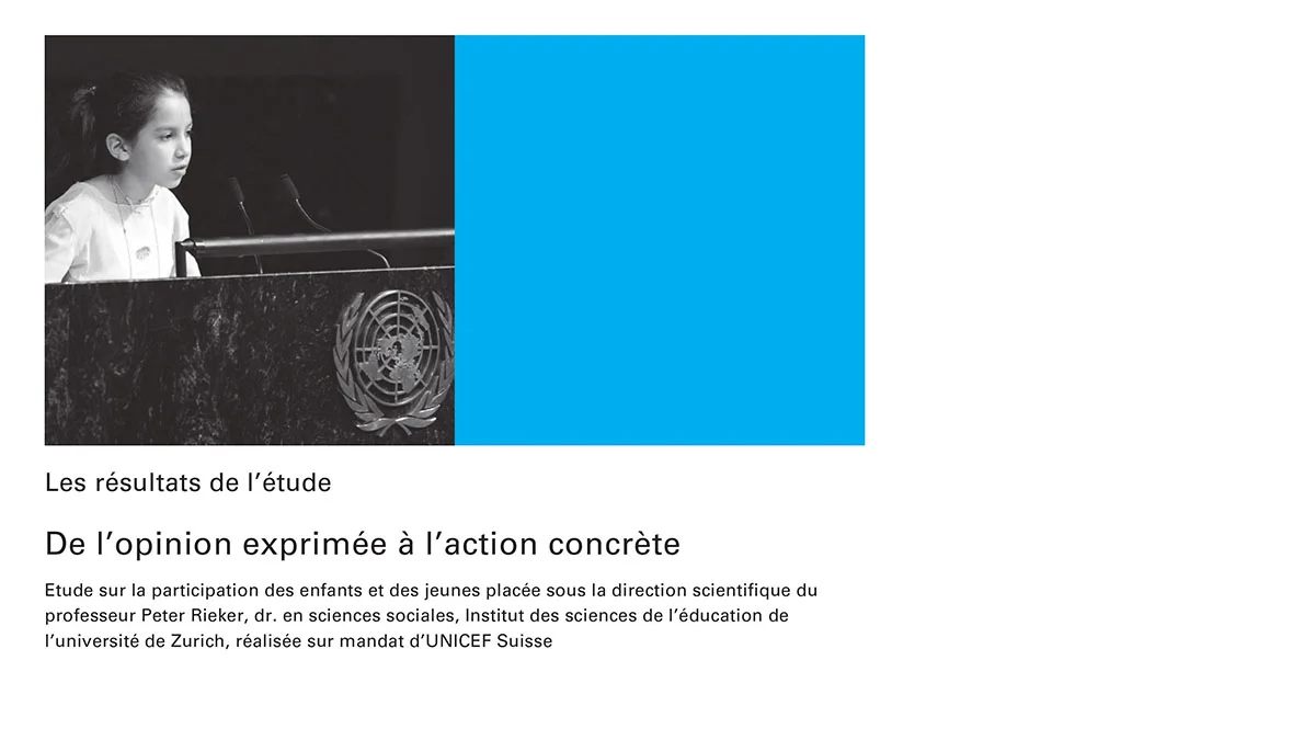 Von der Stimme zur Wirkung, Studie UNICEF