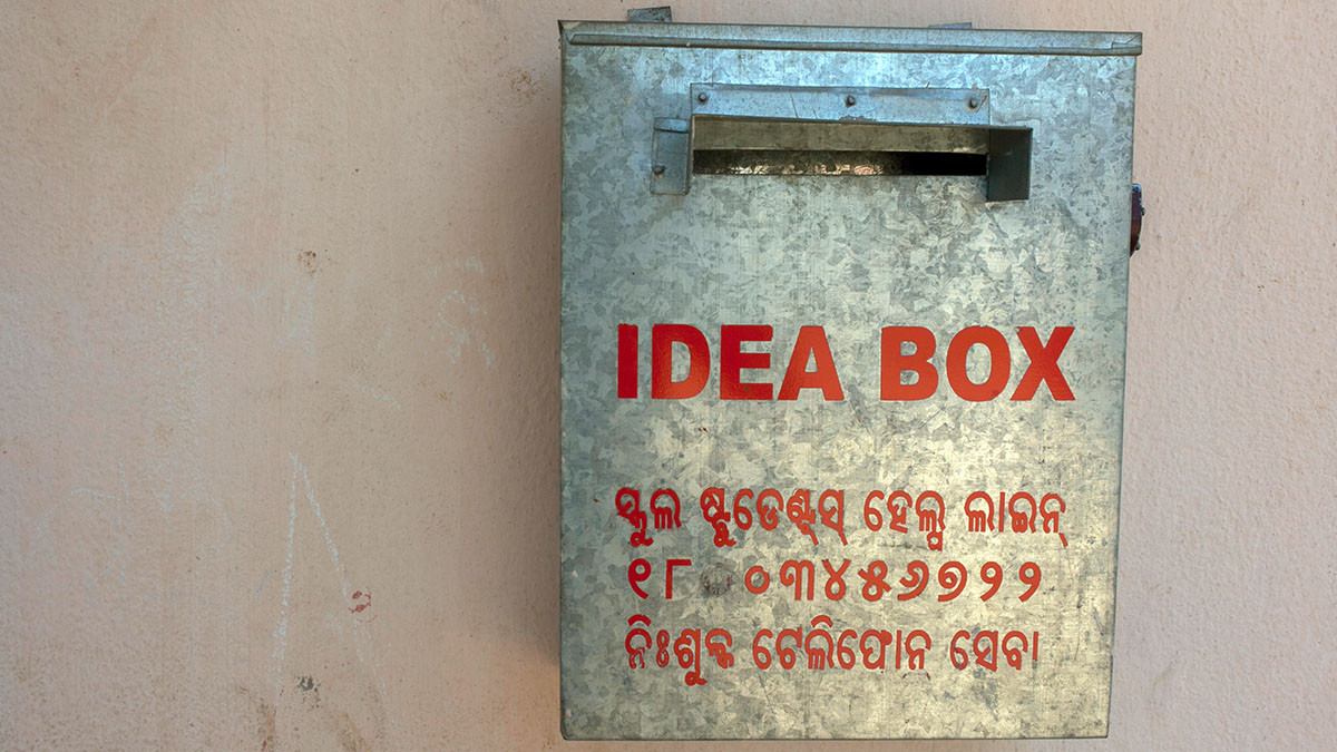Ideen-Briefkasten, Indien, 2013