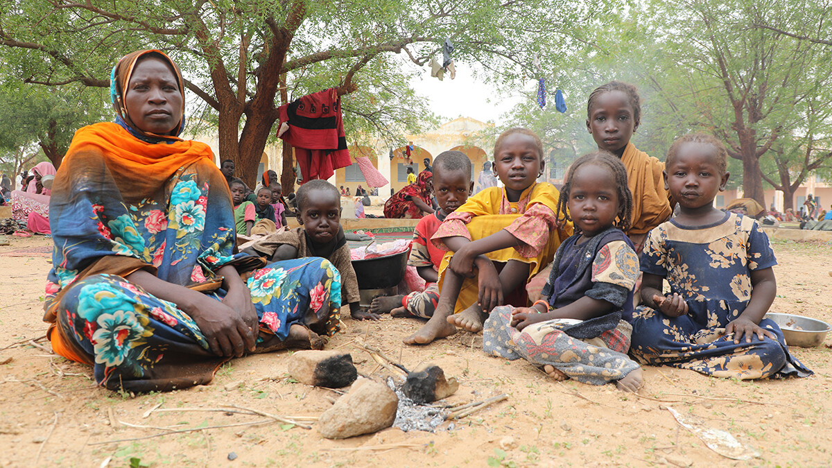 Sudanesische Flüchtlinge im Flüchtlingscamp im Tschad.