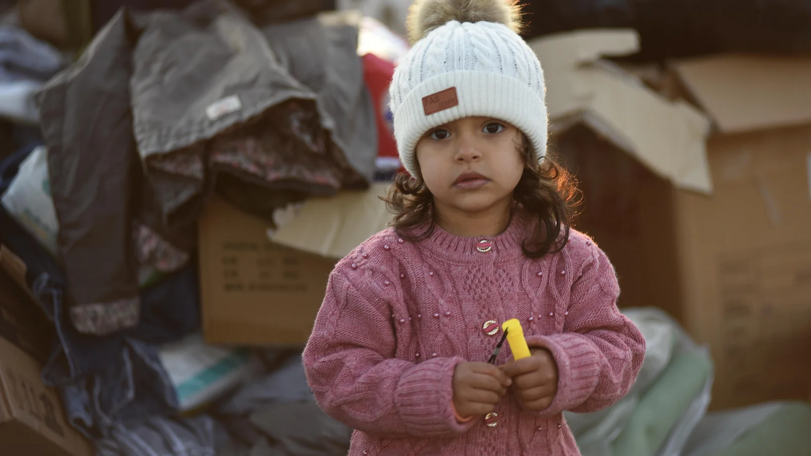 Child looking into camera