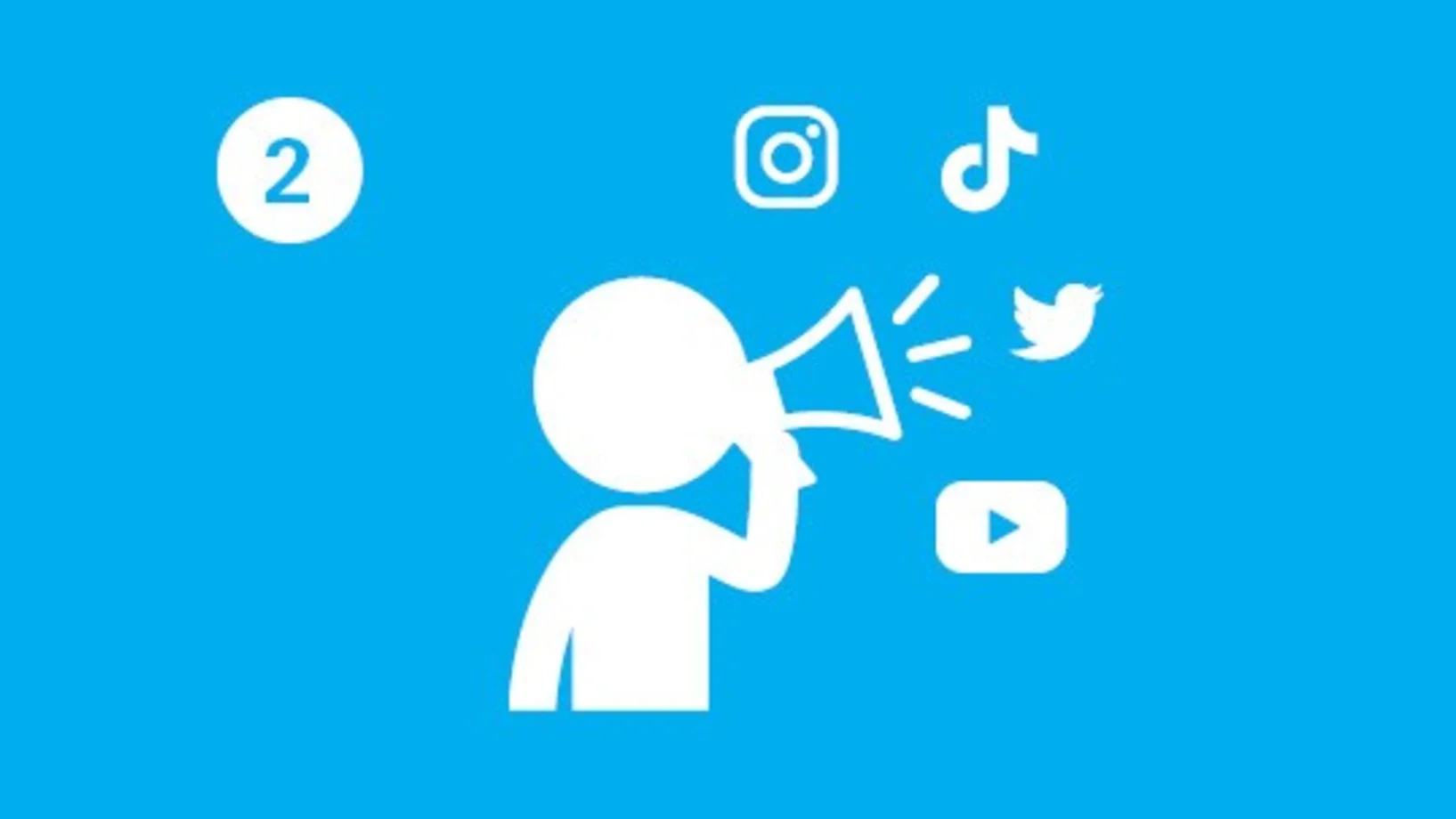 Figur mit Social-Media Piktogrammen