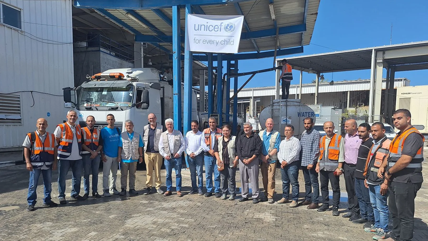 UNICEF mit Partnerorganisation in Gaza