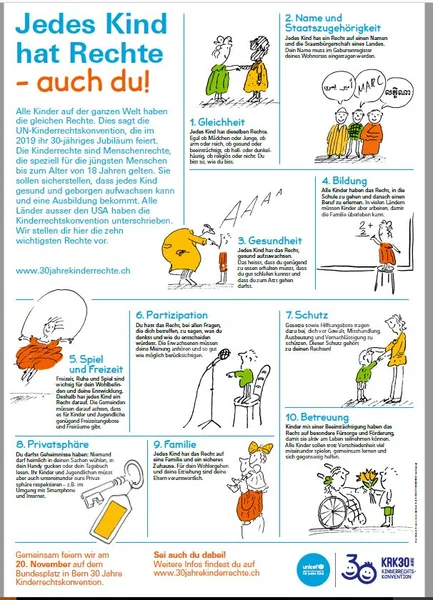 UNICEF Poster &ldquo;Kinderrechte&rdquo; | unicef.ch