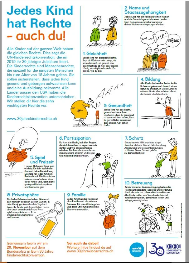 UNICEF Poster &ldquo;Kinderrechte&rdquo; | unicef.ch