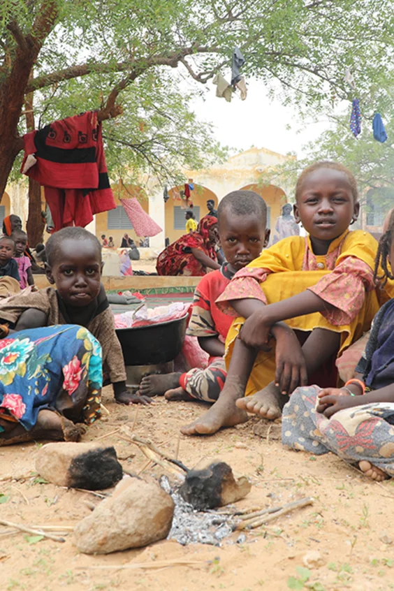 Sudanesische Flüchtlinge im Flüchtlingscamp im Tschad.