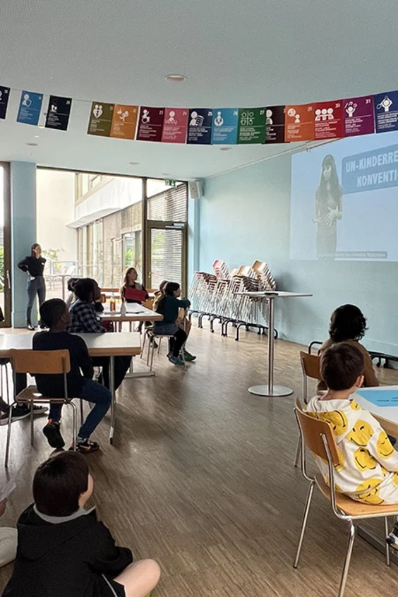 Kinder in einem Workshop von UNICEF