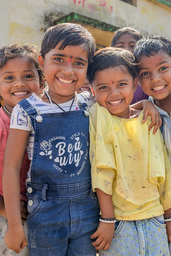 Glückliche Kinder in Indien