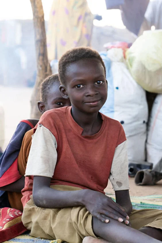 Displaced children and families from Al Fasher at the reception centre in Tawila, North Darfur. UNICEF and partners are providing urgently needed humanitarian assistance.