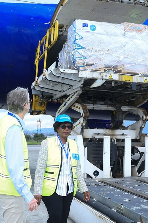 UNICEF-Hilfslieferung in Nepal